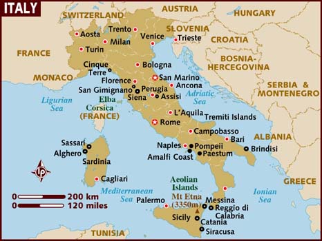 transport naar italië